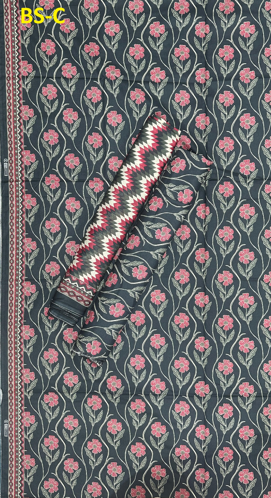 Bin Saeed Cotton Printed - 3pc